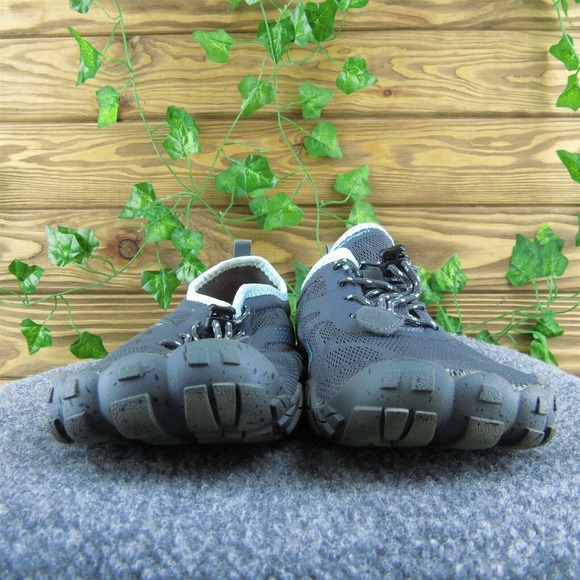 Steelement Women Flat Shoes Gray Fabric Drawstring Size 10 Medium - Picture 2 of 10